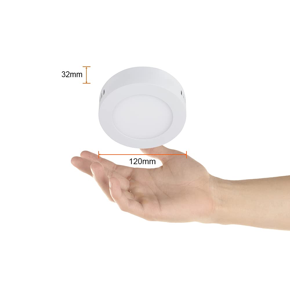 Tecnolite - Lámpara Plafón LED, Techo 6 W, Luz de Día, Iluminación Interiores, No atenuable, LED integrado