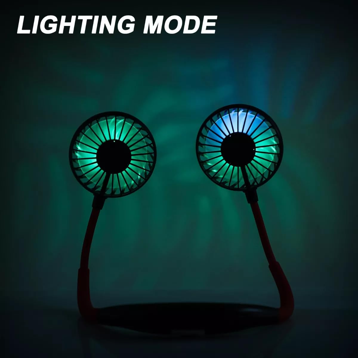 Ventilador Multifuncional Usb Portátil Para Rostro Y Cuello Versión Mejorada Ventilador de LED que Cambia de Color con Aromaterapia Rotación Libre de 360° Ruido más Bajo Flujo de Aire Fuerte