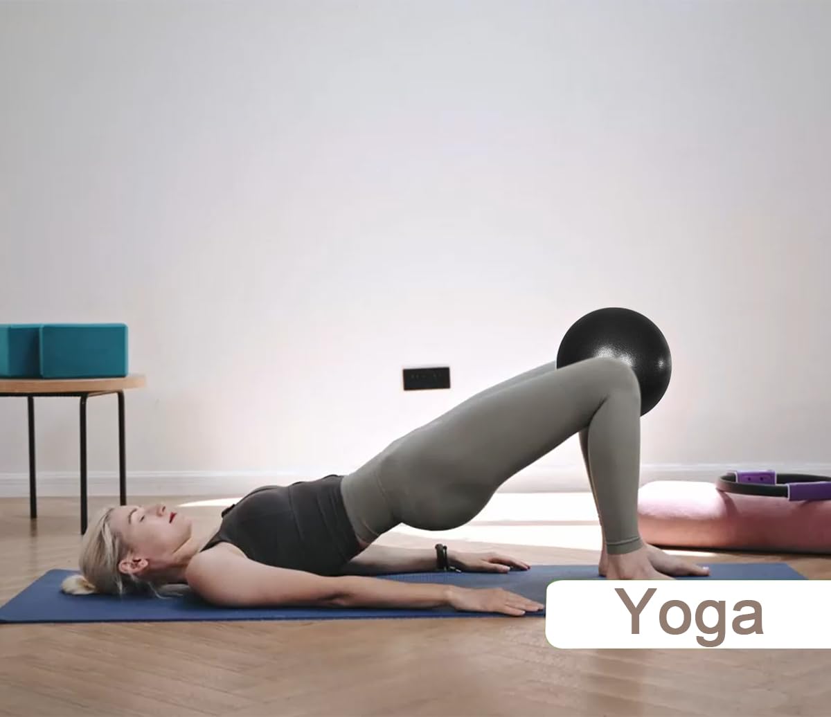 Mmaxboss 2PCS Mini Pelota de Yoga y Pilates, Pelota de Yoga de 25 cm Entrenamiento,Fitness Antideslizante, Deporte, Gimnasia Ritmica, Ideal para Ejercicios de Estabilidad