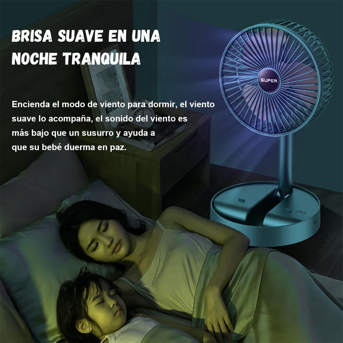 FS004 Ventilador de escritorio USB,mini ventilador portátil,Ventilador 5000 mAh recargable por USB,portátil,silencioso,3 velocidades,ventilador personal de escritorio,Ideal para Oficina,Hogar,Viaje