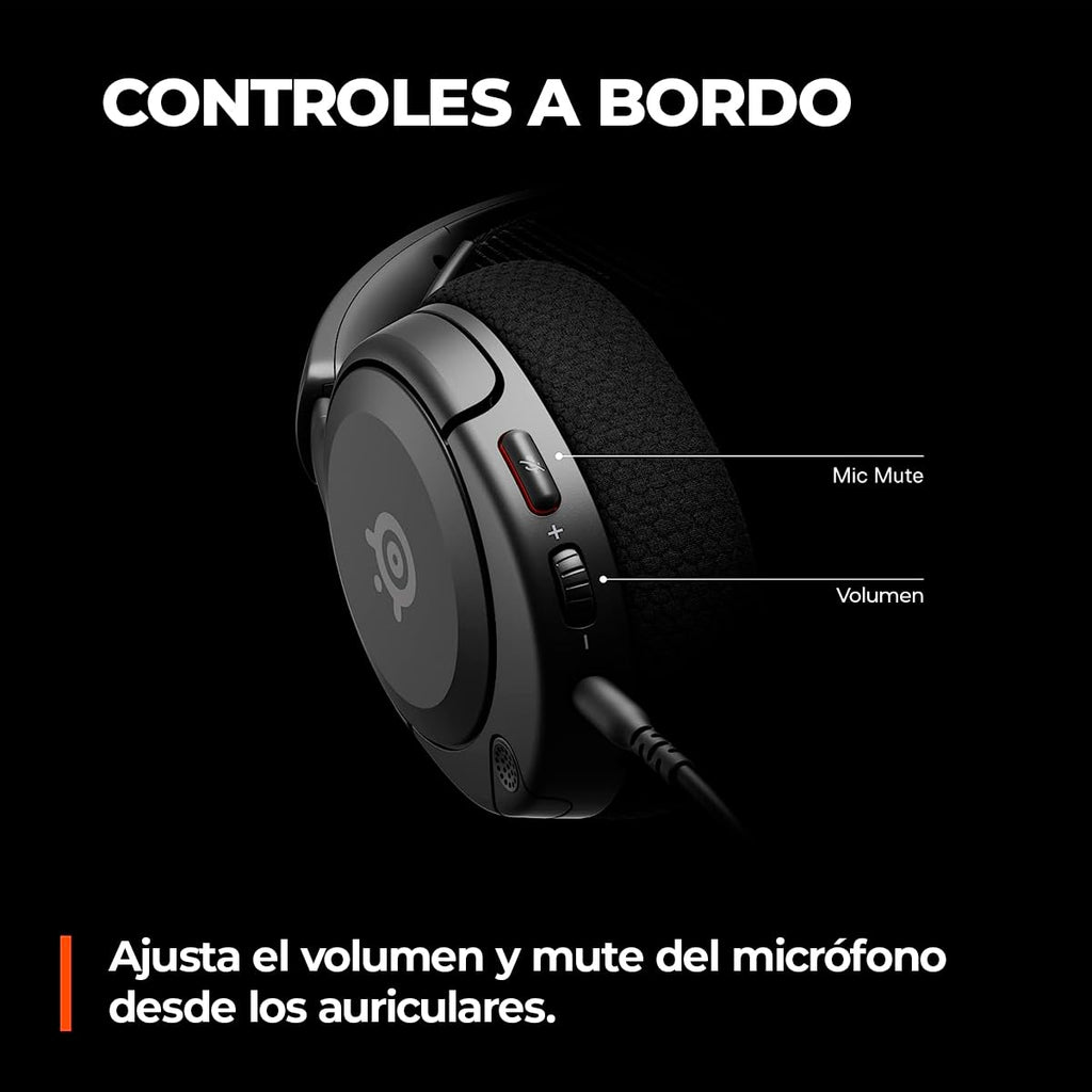 SteelSeries - Arctis Nova 1 - Audífonos multisistema para juegos, controladores Hi-Fi, audio espacial, cómodos, duraderos y ultraligeros, micrófono con cancelación de ruido - Negro (reacondicionados)
