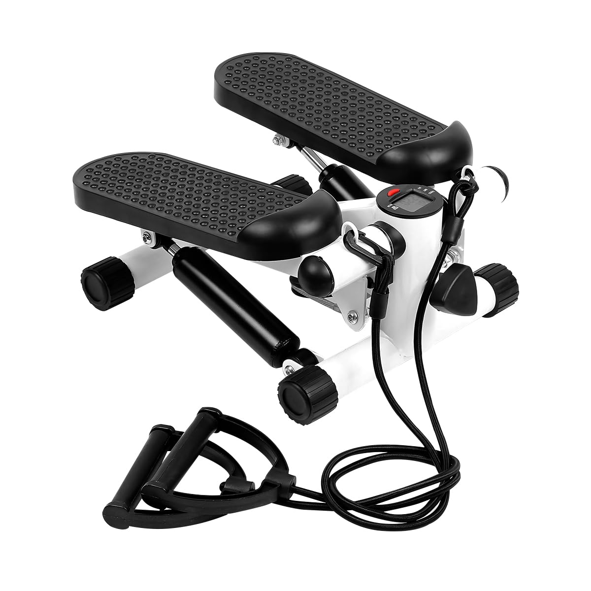 Raganet, Escaladora Portátil con Bandas de Resistencia y Pantalla LCD, Stepper Fitness para Cardio y Tonificación en Casa
