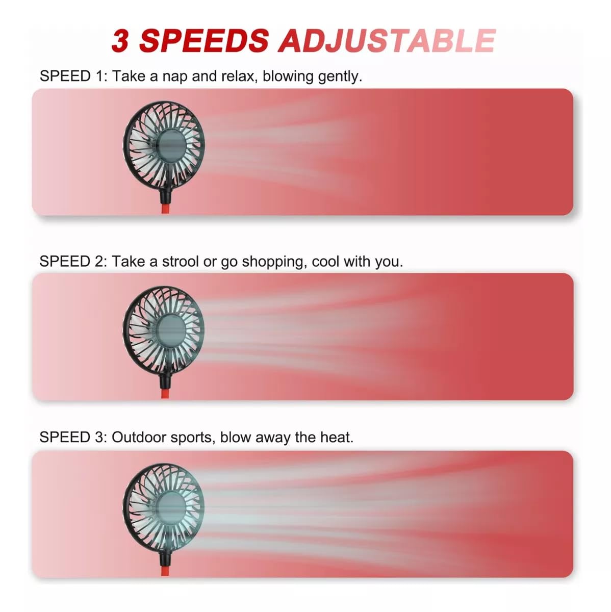 Ventilador Multifuncional Usb Portátil Para Rostro Y Cuello Versión Mejorada Ventilador de LED que Cambia de Color con Aromaterapia Rotación Libre de 360° Ruido más Bajo Flujo de Aire Fuerte