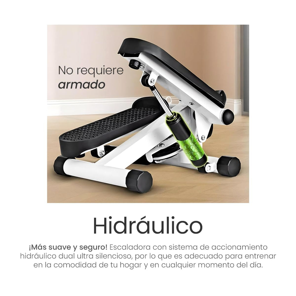 Raganet, Escaladora Portátil con Bandas de Resistencia y Pantalla LCD, Stepper Fitness para Cardio y Tonificación en Casa