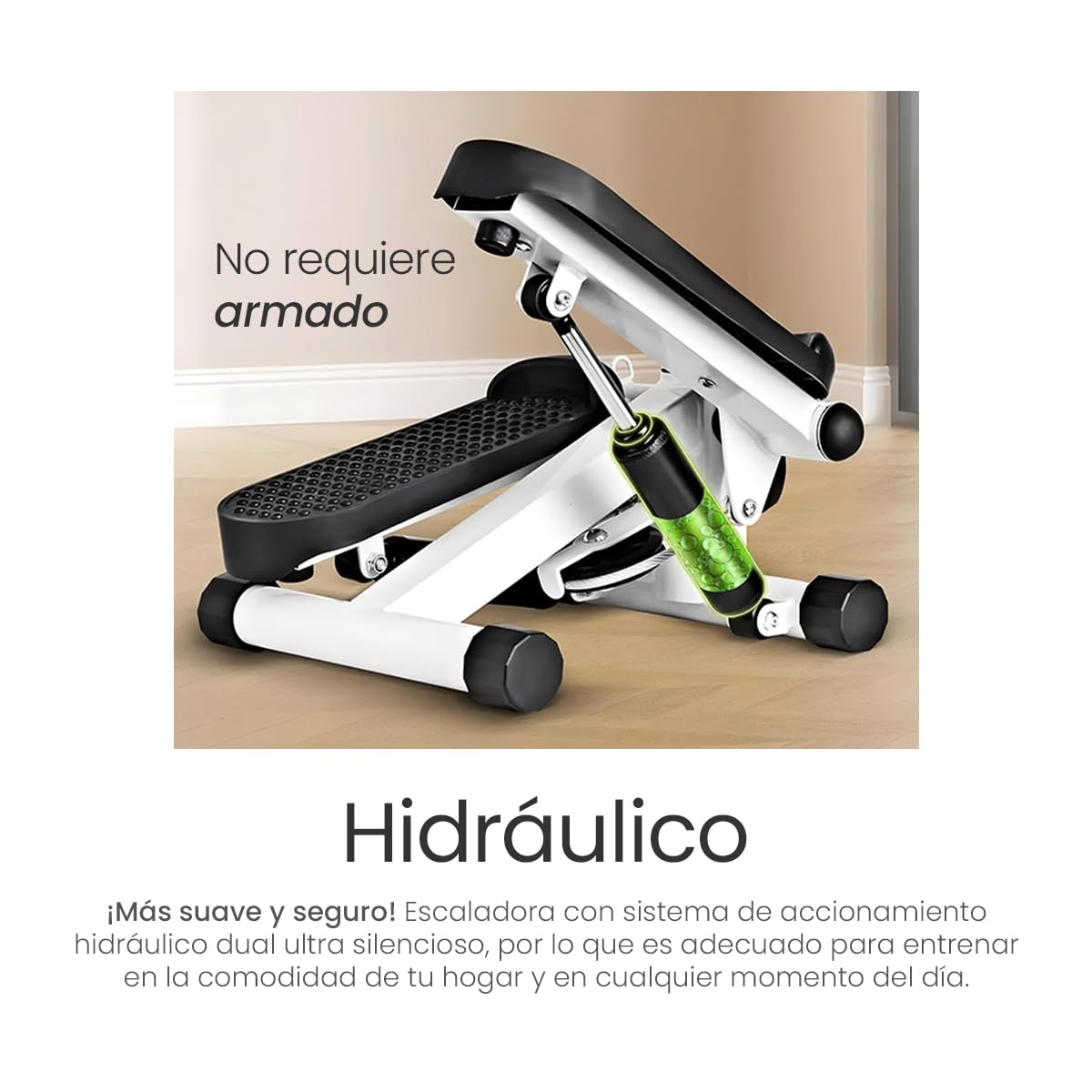 Raganet, Escaladora Portátil con Bandas de Resistencia y Pantalla LCD, Stepper Fitness para Cardio y Tonificación en Casa