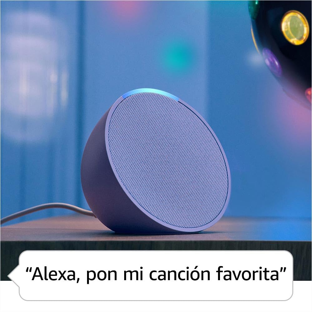Amazon Echo Pop (modelo más reciente): nuestra bocina más pequeña que se adapta a cualquier habitación (lavanda)
