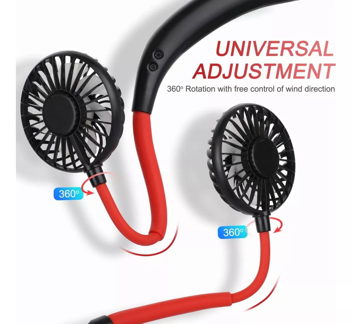 Ventilador Multifuncional Usb Portátil Para Rostro Y Cuello Versión Mejorada Ventilador de LED que Cambia de Color con Aromaterapia Rotación Libre de 360° Ruido más Bajo Flujo de Aire Fuerte