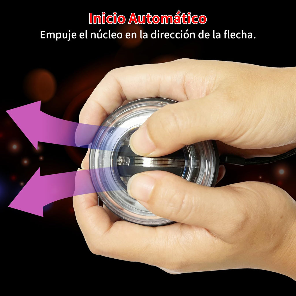 EMAGIE Antebrazo Ejercitador Gyro Ball - Pelota de Giroscopio para Fortalecer Manos, Brazos, Dedos, Muñeca, Huesos y Músculos