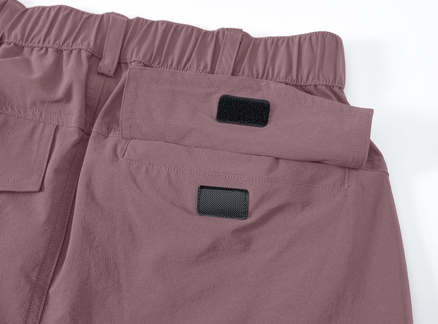 YSENTO - Pantalones de Senderismo para Mujer, Ligeros, elásticos, de Secado rápido, UPF 50, Pantalones Cargo para Camping, Viajes, Trabajo, 6 Bolsillos, Gris Púrpura, L