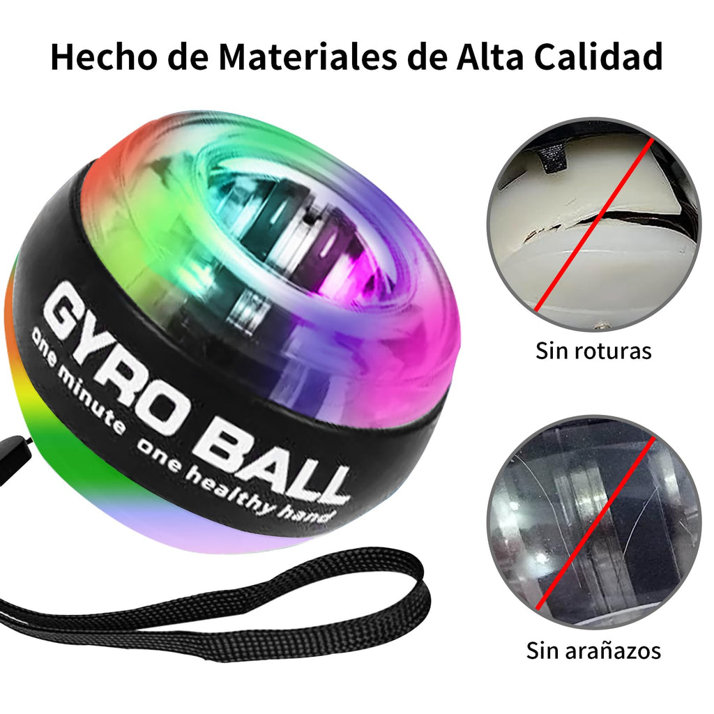 EMAGIE Antebrazo Ejercitador Gyro Ball - Pelota de Giroscopio para Fortalecer Manos, Brazos, Dedos, Muñeca, Huesos y Músculos